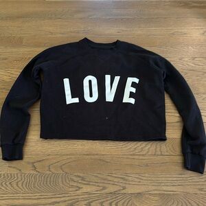 Reflex Kids Girl’s Black Love Crewneck - Size Medium